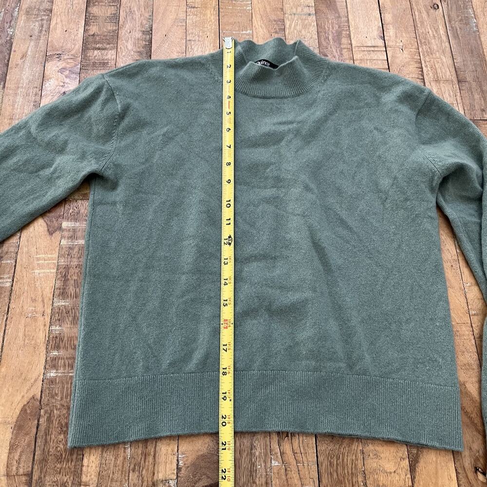Quince Green Mock Neck Sweater Women's XS 100% Cashmere - Picture 7 of 8
